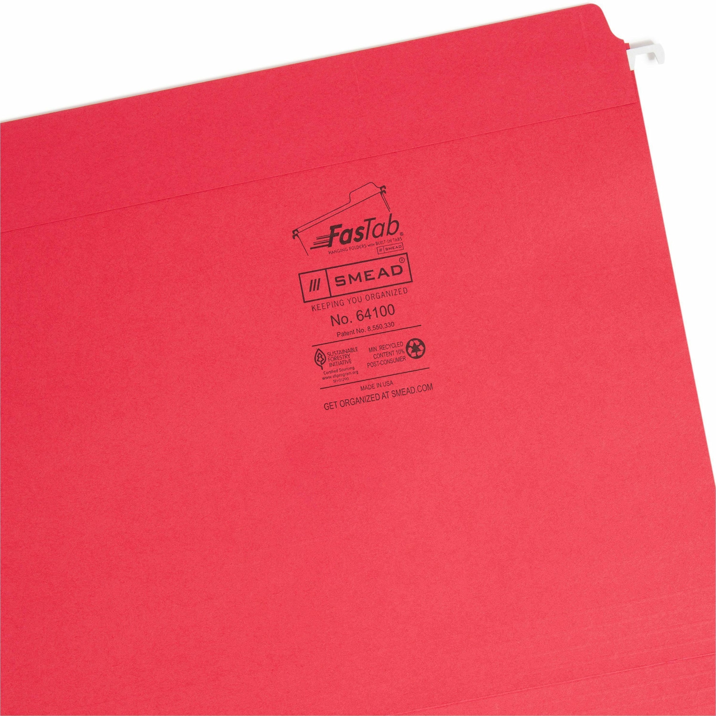 smead-fastab-straight-tab-cut-letter-recycled-hanging-folder-8-1-2-x-11-assorted-position-tab-position-blue-green-red-10%-recycled-18-box_smd64100 - 4