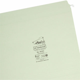 smead-fastab-straight-tab-cut-letter-recycled-hanging-folder-8-1-2-x-11-assorted-position-tab-position-moss-10%-recycled-20-box_smd64101 - 4