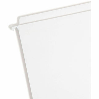 Smead FasTab Straight Tab Cut Letter Recycled Hanging Folder - 8 1/2" x 11" - Assorted Position Tab Position - White - 10% Recycled - 20 / Box