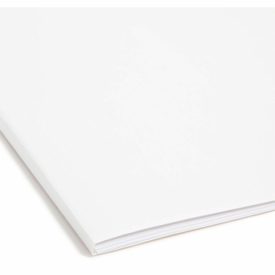 Smead FasTab Straight Tab Cut Letter Recycled Hanging Folder - 8 1/2" x 11" - Assorted Position Tab Position - White - 10% Recycled - 20 / Box