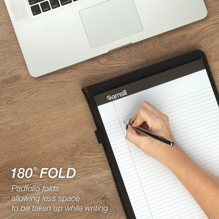 Samsill 71650 Pad Folio - Black, Gray - 1 Each - 7
