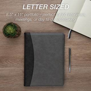 Samsill 71650 Pad Folio - Black, Gray - 1 Each - 4