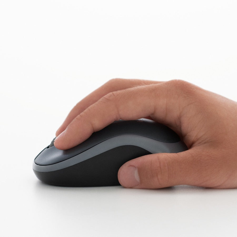 Logitech M185 Wireless Mouse - Optical - Wireless - Radio Frequency - 2.40 GHz - Gray - 1 Pack - USB - 1000 dpi - Scroll Wheel - 3 Button(s) - Symmetrical