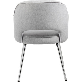 Boss Granite Linen Guest Chair - Granite Linen Seat - Granite Linen Back - Chrome Frame - Four-legged Base - 1 Each
