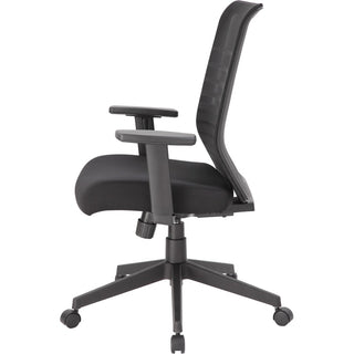 Boss Mesh Task Chair - Black Seat - Black Mesh Back - Black Frame - 5-star Base - 1 Each