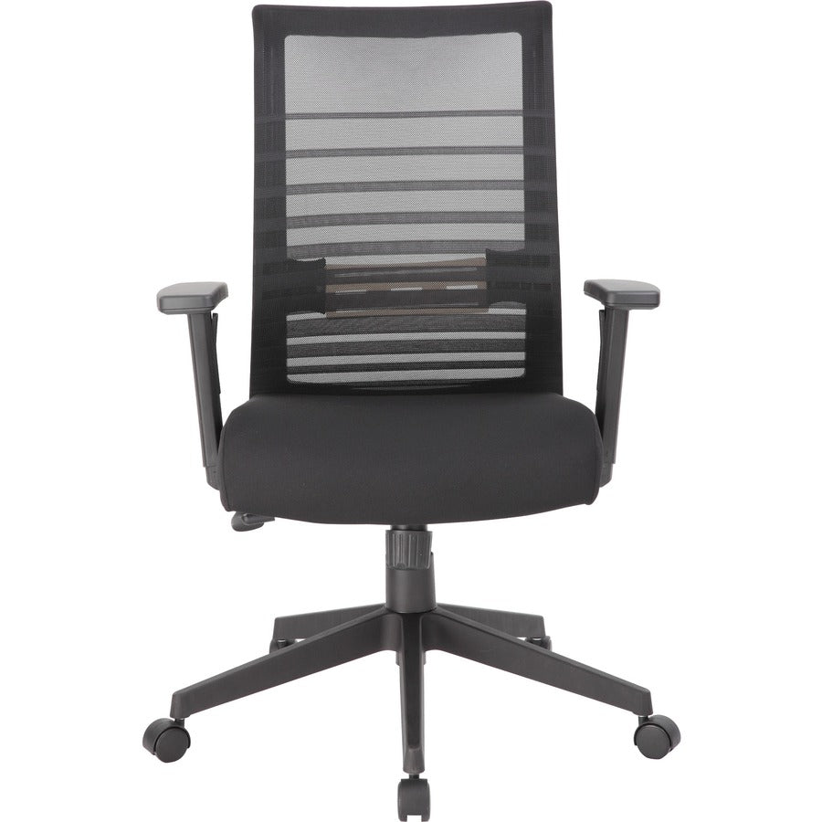 Boss Mesh Task Chair - Black Seat - Black Mesh Back - Black Frame - 5-star Base - 1 Each