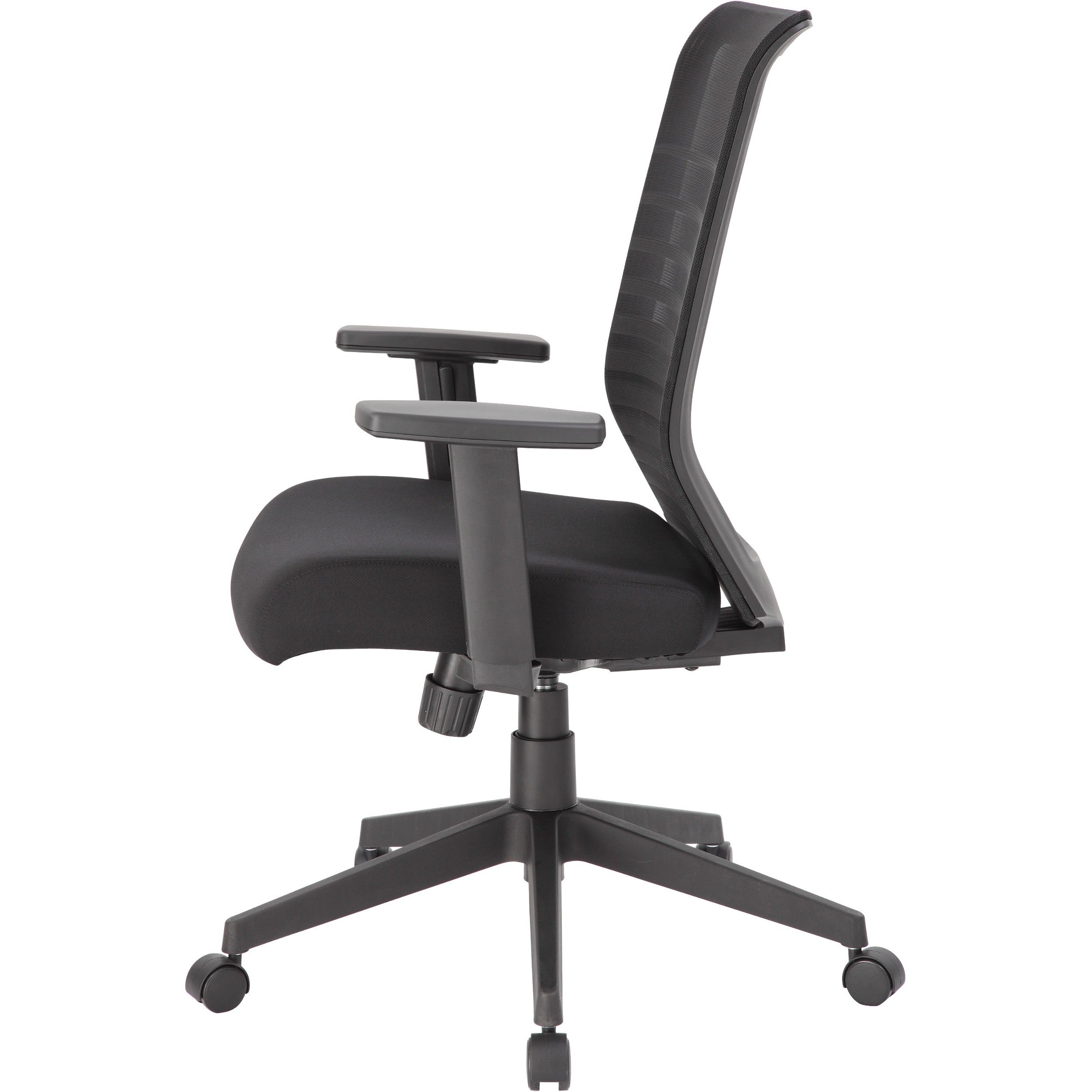Boss Mesh Task Chair - Black Seat - Black Mesh Back - Black Frame - 5-star Base - 1 Each - 3