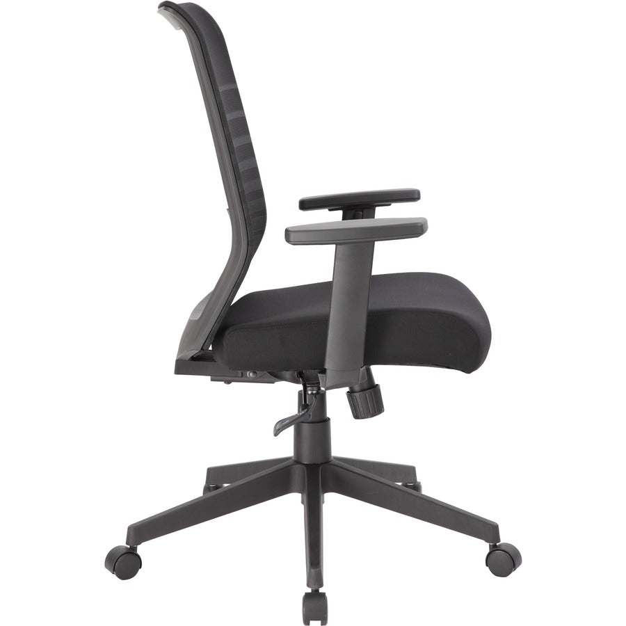 Boss Mesh Task Chair - Black Seat - Black Mesh Back - Black Frame - 5-star Base - 1 Each