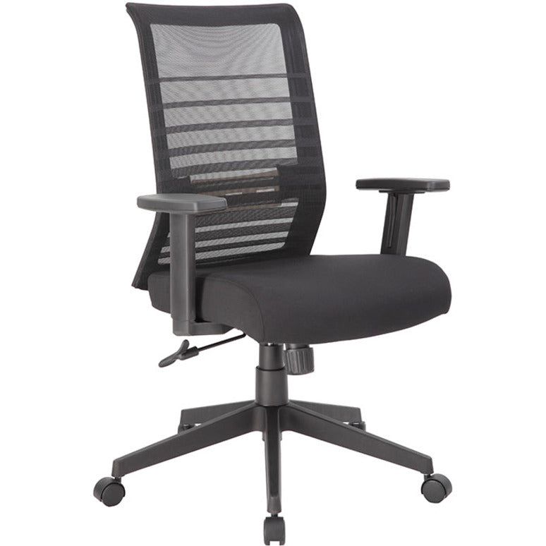 Boss Mesh Task Chair - Black Seat - Black Mesh Back - Black Frame - 5-star Base - 1 Each - 6