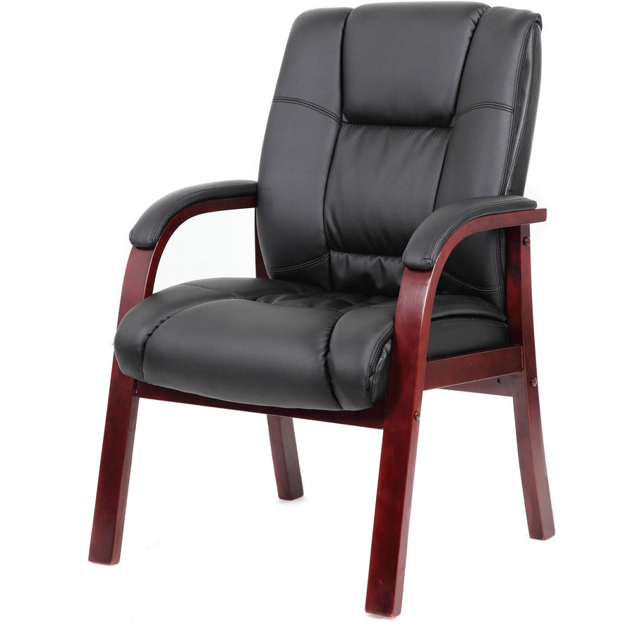 boss-b8999-m-guest-chair-black-vinyl-seat-black-vinyl-back-mahogany-frame-mid-back-four-legged-base-1-each_bopb8999m - 6