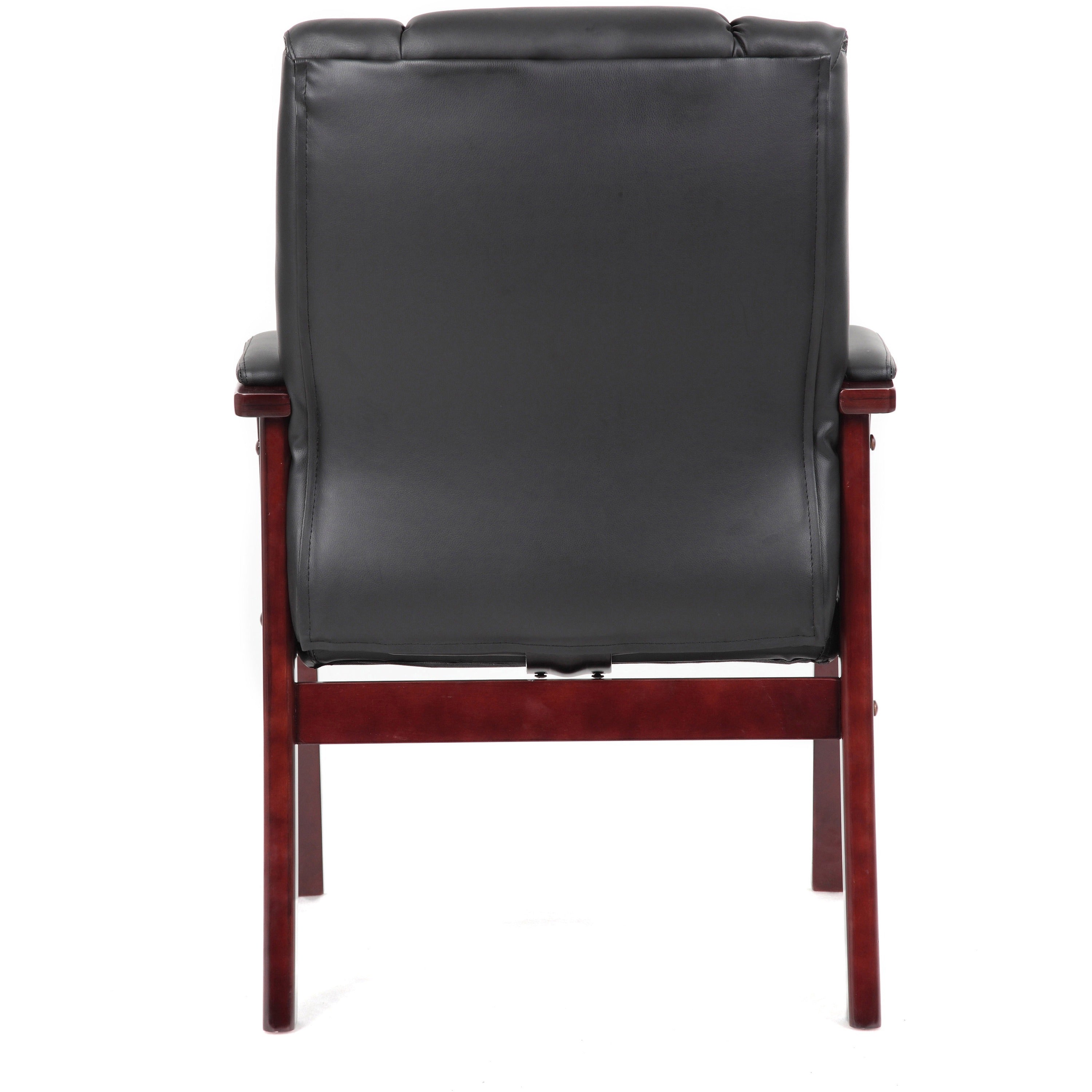 boss-b8999-m-guest-chair-black-vinyl-seat-black-vinyl-back-mahogany-frame-mid-back-four-legged-base-1-each_bopb8999m - 4