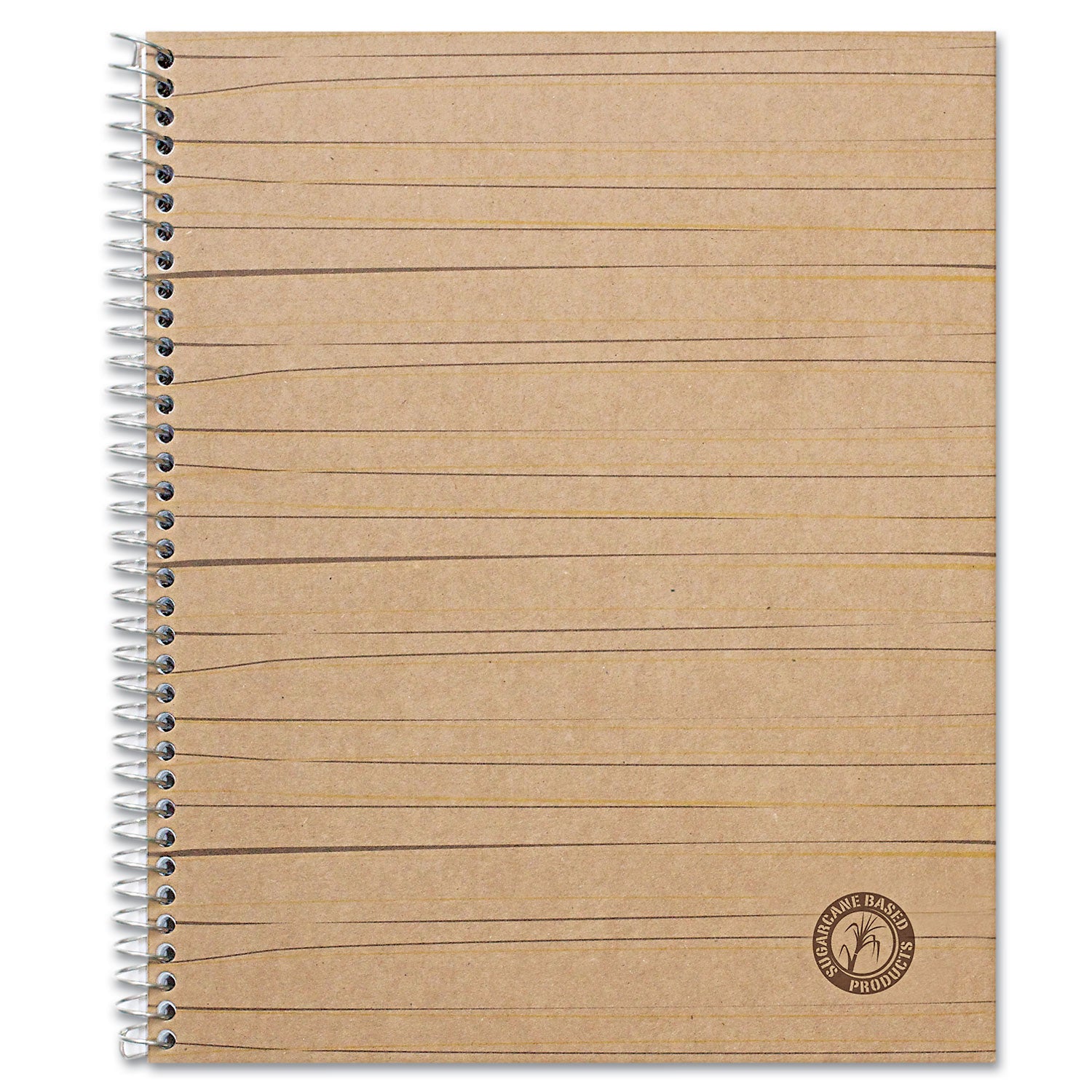 Deluxe Sugarcane Based Notebooks, Kraft Cover, 1-Subject, Medium/College Rule, Brown Cover, (100) 11 x 8.5 Sheets - 