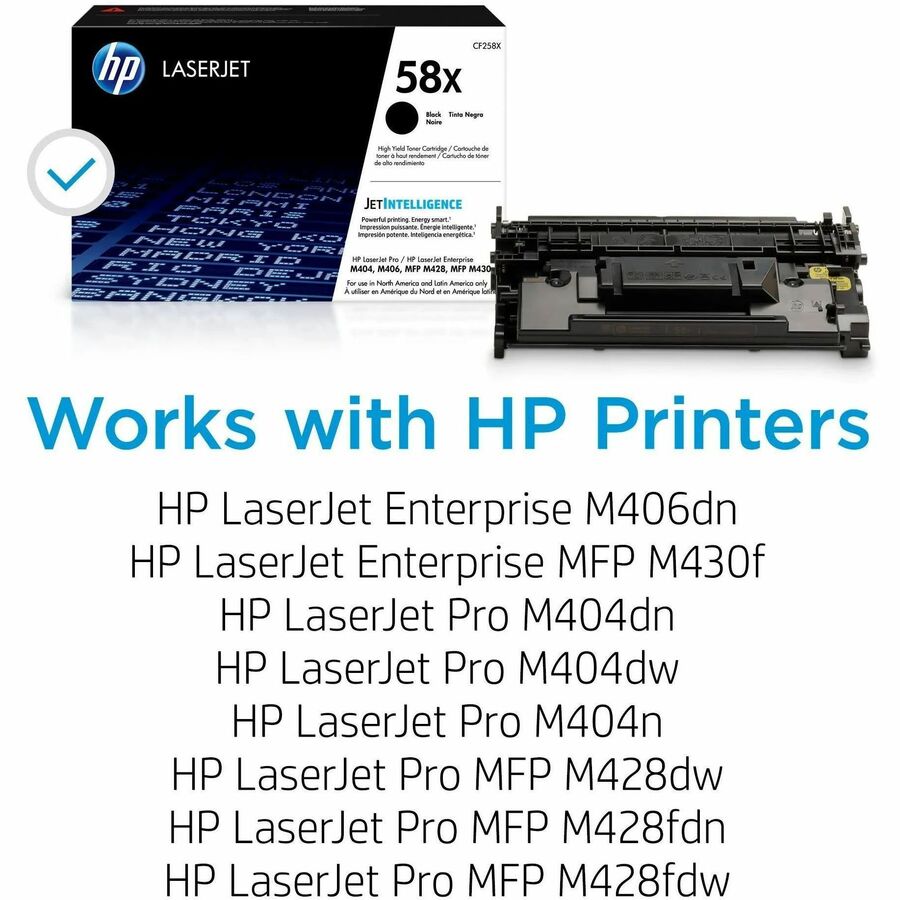 HP 58X (CF258X) Original High Yield Laser Toner Cartridge - Black - 1 Each - 10000 Pages