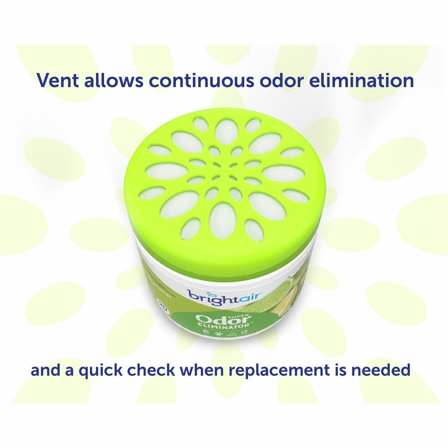 Bright Air Zesty Lemon Super Odor Eliminator - 14 fl oz (0.4 quart) - Lemon, Lime, Zesty Lemon - 60 Day - 6 / Carton - Odor Neutralizer, Long Lasting