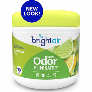Bright Air Zesty Lemon Super Odor Eliminator - 14 fl oz (0.4 quart) - Lemon, Lime, Zesty Lemon - 60 Day - 6 / Carton - Odor Neutralizer, Long Lasting