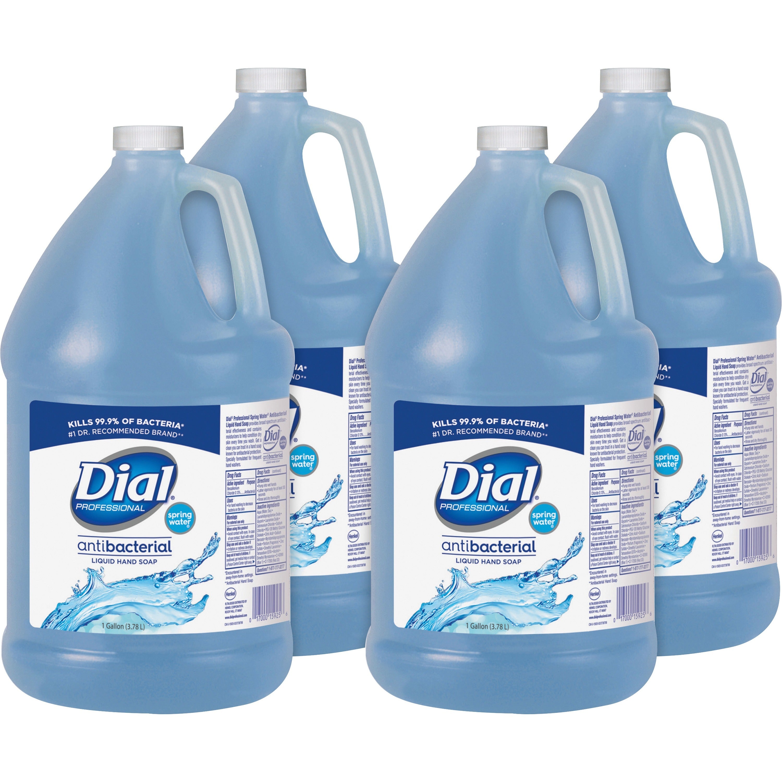 dial-spring-water-scent-liquid-hand-soap-spring-water-scentfor-1-gal-38-l-kill-germs-hand-moisturizing-blue-4-carton_dia15926ct - 1