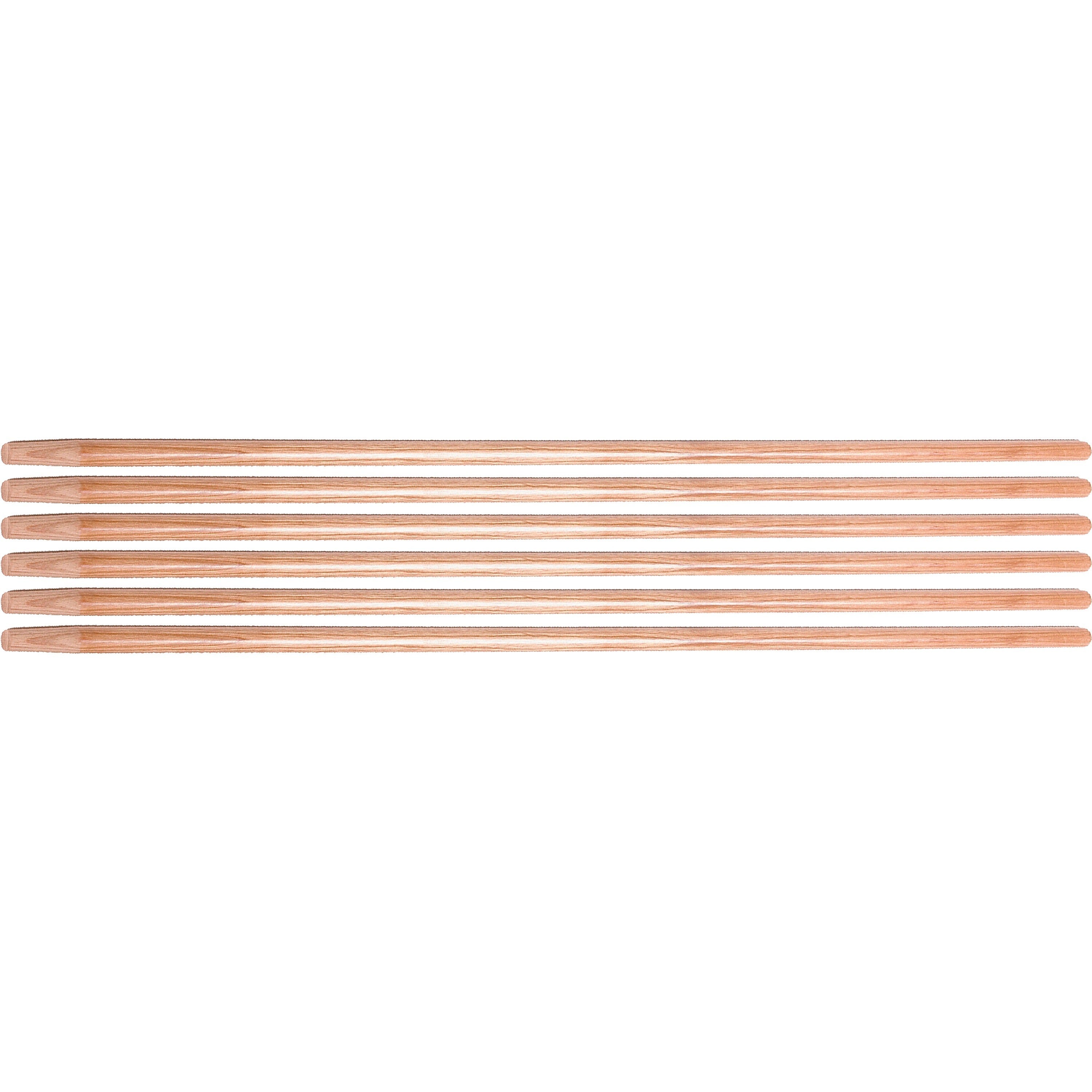 Ettore Floor Squeegee Wooden Pole Handle - 54" Length - 1" Diameter - Natural - Wood - 12 / Carton