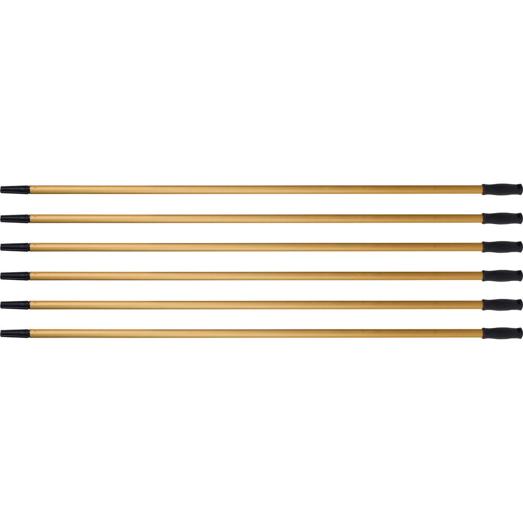 Ettore Utility Handle for Squeegee - 60" Length - 1.25" Diameter - Gold - Aluminum - 6 / Carton