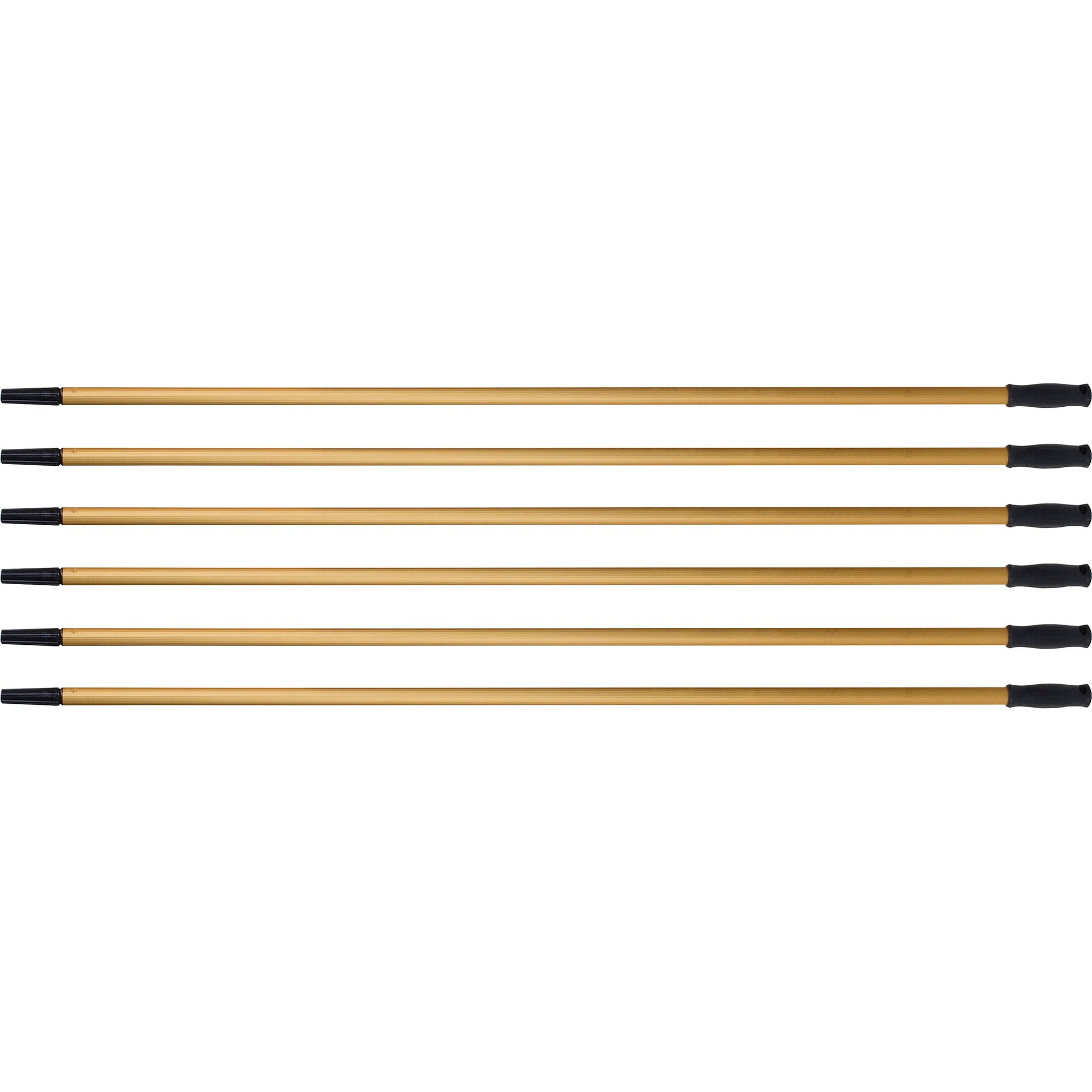 Ettore Utility Handle for Squeegee - 60" Length - 1.25" Diameter - Gold - Aluminum - 6 / Carton