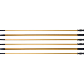 Ettore Utility Handle for Squeegee - 60" Length - 1.25" Diameter - Gold - Aluminum - 6 / Carton