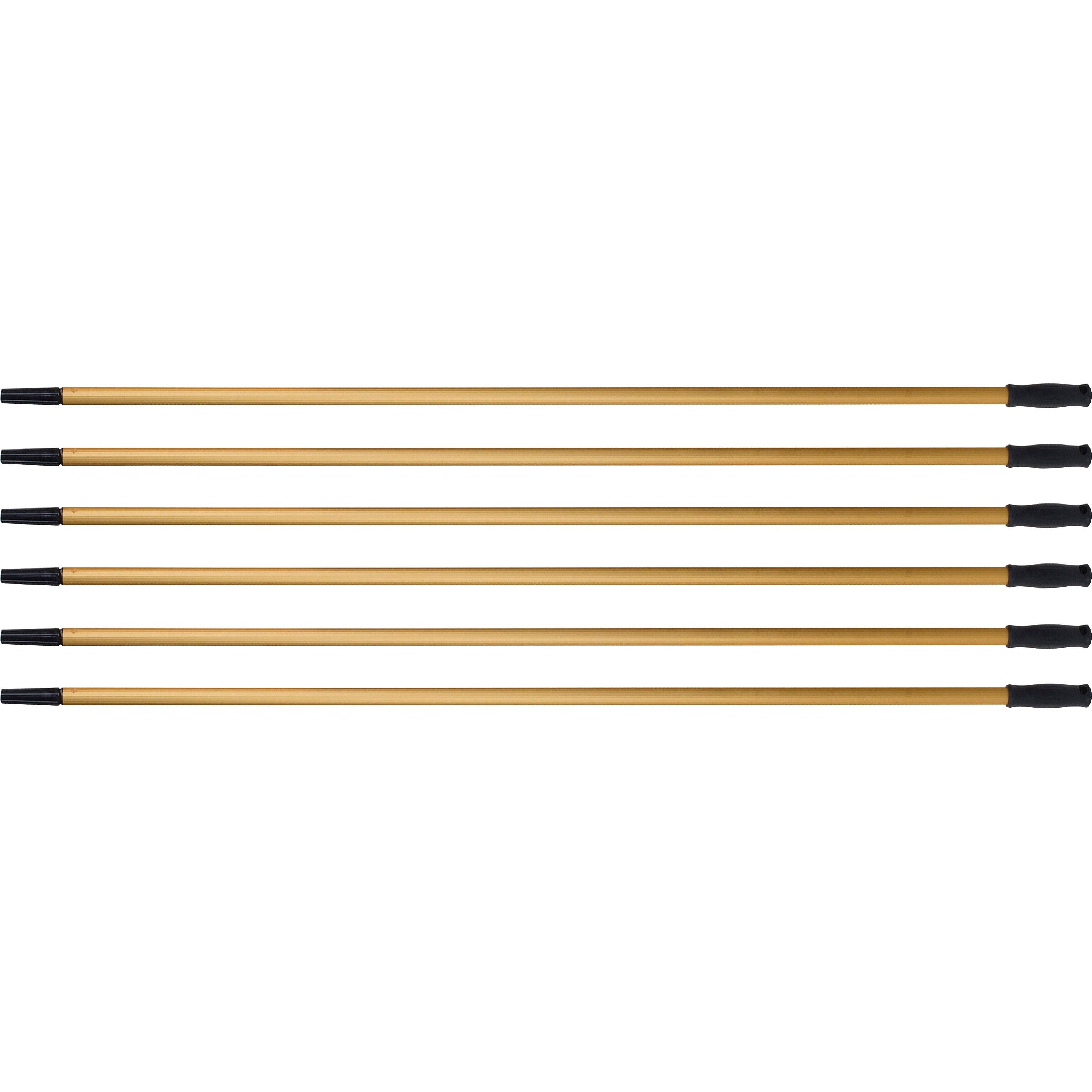 Ettore Utility Handle for Squeegee - 60" Length - 1.25" Diameter - Gold - Aluminum - 6 / Carton