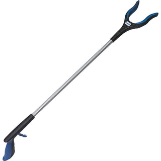 Ettore Grip 'n Grab Multipurpose Pickup Tool - 32" Reach - Lightweight, Rust Proof, Articulating Head, Comfortable Handle - Aluminum, Plastic, Rubber - Blue - 6 / Carton
