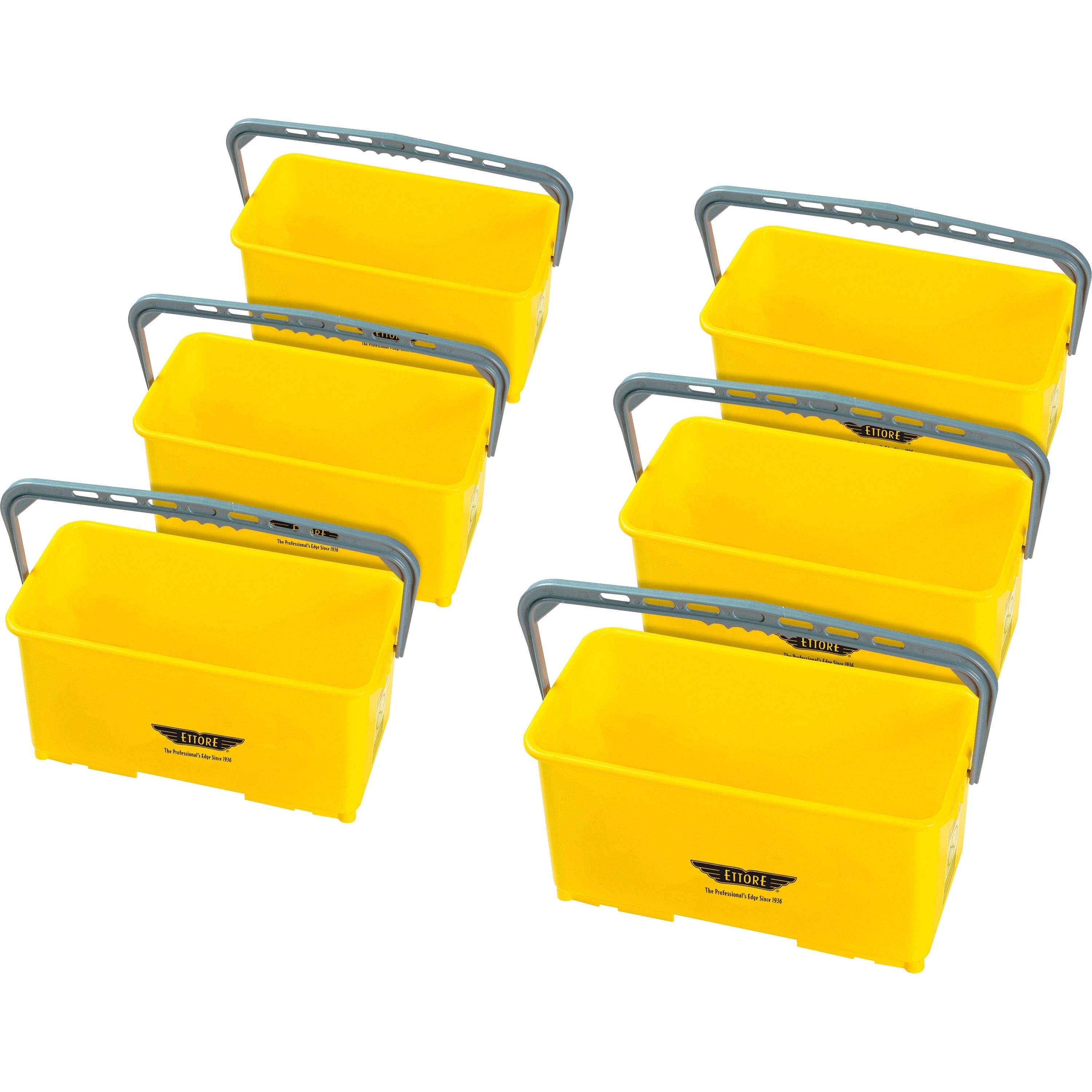 ettore-6-gallon-super-bucket-6-gal-handle-secure-grip-105-x-218-x-118-yellow-6-carton_eto85000ct - 1