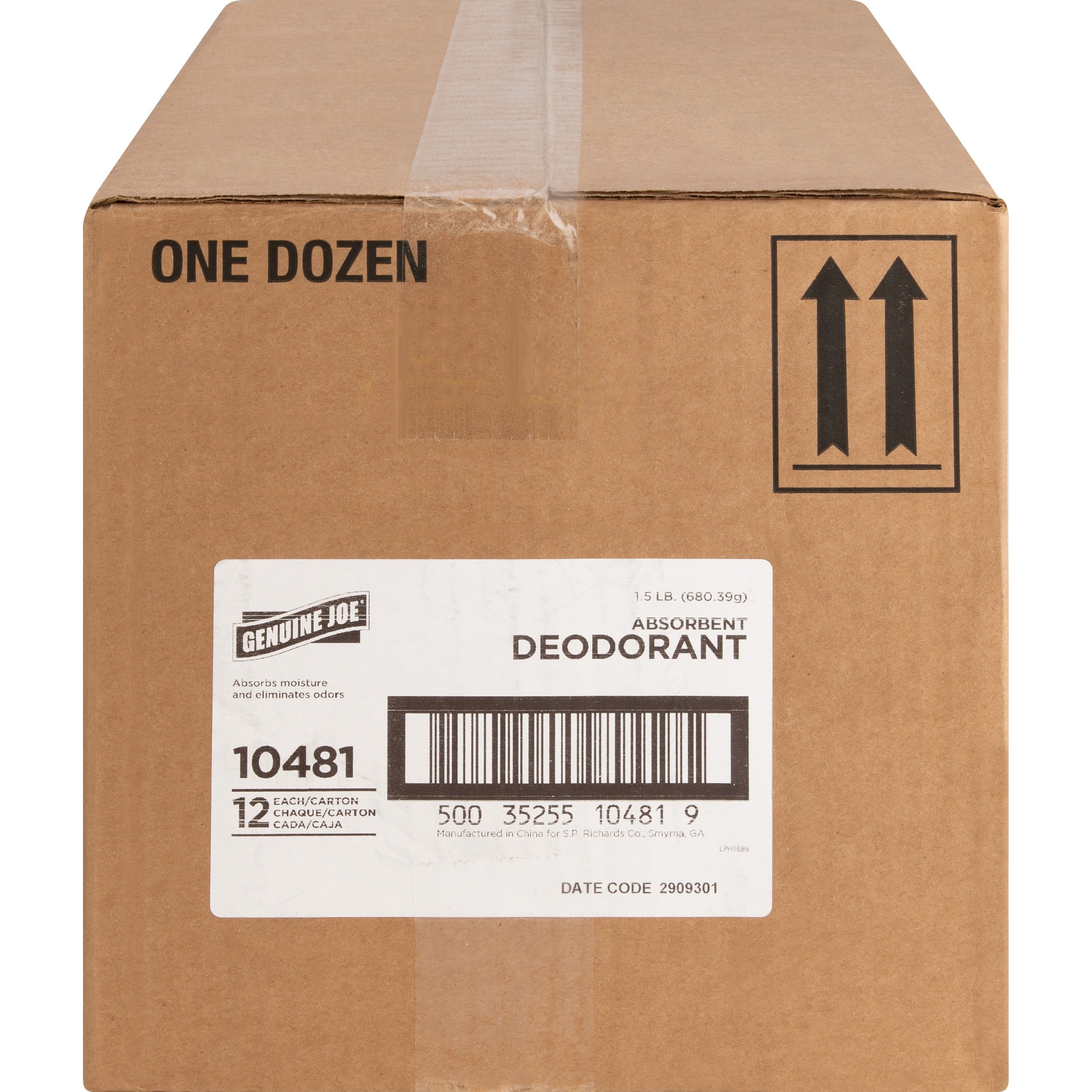 genuine-joe-deodorizing-absorbent-24-oz-150-lb-12-carton-easy-to-use-absorbent-caustic-free-deodorant-deodorize-non-corrosive-light-brown_gjo10481ct - 2