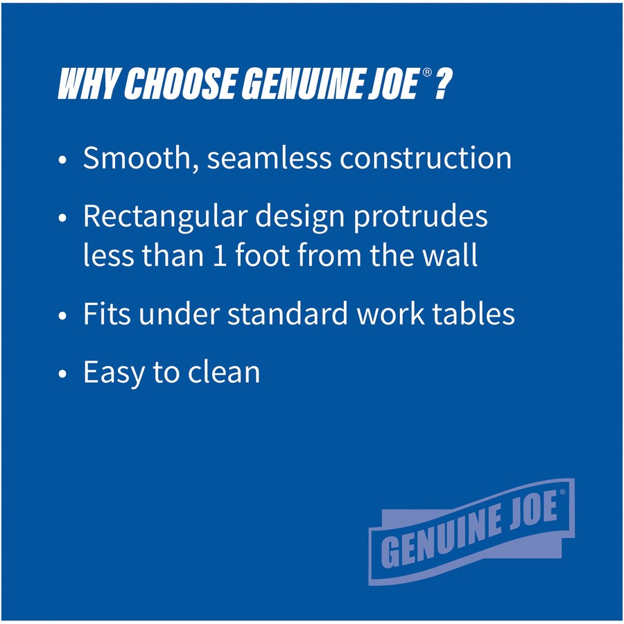Genuine Joe 23 Gallon Recycling Container - 23 gal Capacity - Rectangular - 30" Height x 22.5" Width x 11" Depth - Blue, White - 4 / Carton