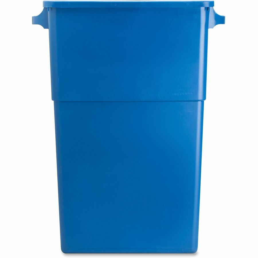 Genuine Joe 23 Gallon Recycling Container - 23 gal Capacity - Rectangular - 30" Height x 22.5" Width x 11" Depth - Blue, White - 4 / Carton