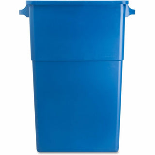 Genuine Joe 23 Gallon Recycling Container - 23 gal Capacity - Rectangular - 30" Height x 22.5" Width x 11" Depth - Blue, White - 4 / Carton
