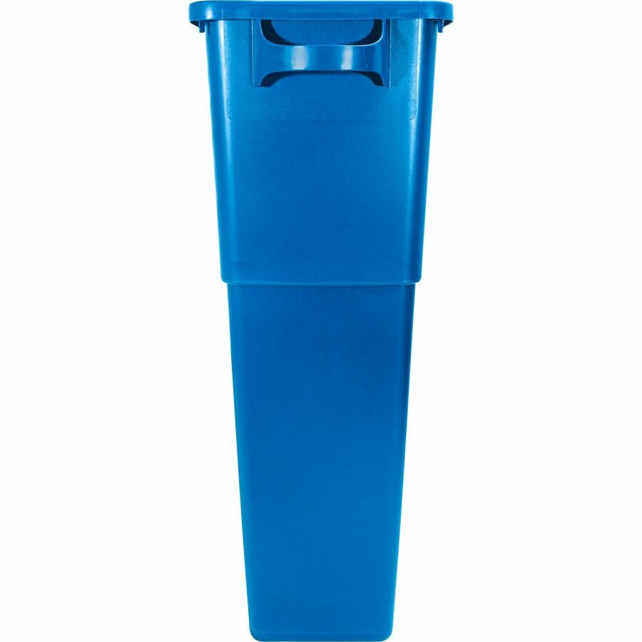 Genuine Joe 23 Gallon Recycling Container - 23 gal Capacity - Rectangular - 30" Height x 22.5" Width x 11" Depth - Blue, White - 4 / Carton