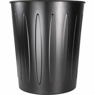 Genuine Joe 6-gallon Fire-safe Trash Can - 6 gal Capacity - Fire-Safe, Sturdy - 14" Height x 13" Diameter - Metal, Steel - Black - 6 / Carton