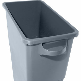 Genuine Joe 23-gallon Space-Saving Waste Container - 23 gal Capacity - Rectangular - Handle - 30" Height x 20" Width x 11" Depth - Gray - 4 / Carton