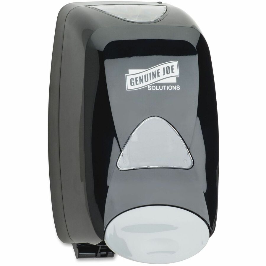 Genuine Joe Solutions Soap Dispenser - Manual - 1.32 quart Capacity - Black - 6 / Carton