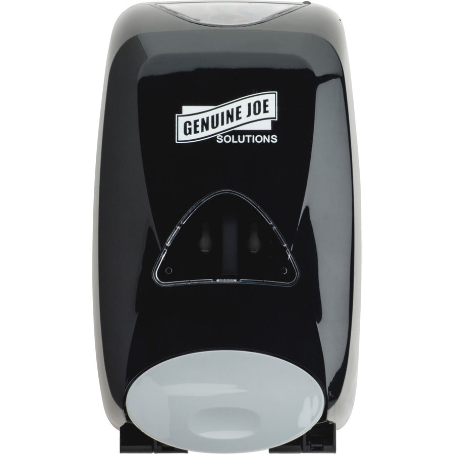 Genuine Joe Solutions Soap Dispenser - Manual - 1.32 quart Capacity - Black - 6 / Carton