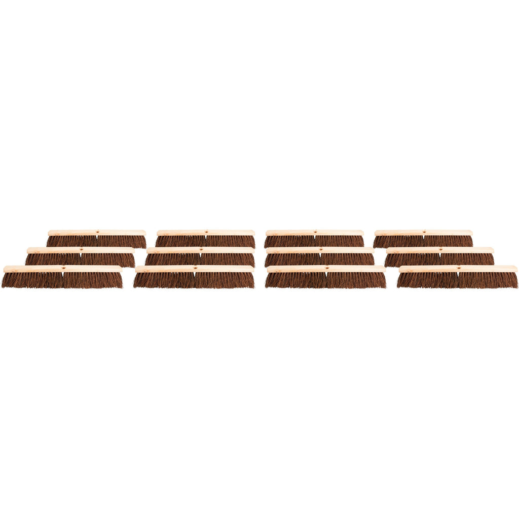 Genuine Joe 24" Push Broomhead - Palmyra Bristle - 24" Overall Length - 12 / Carton - 1