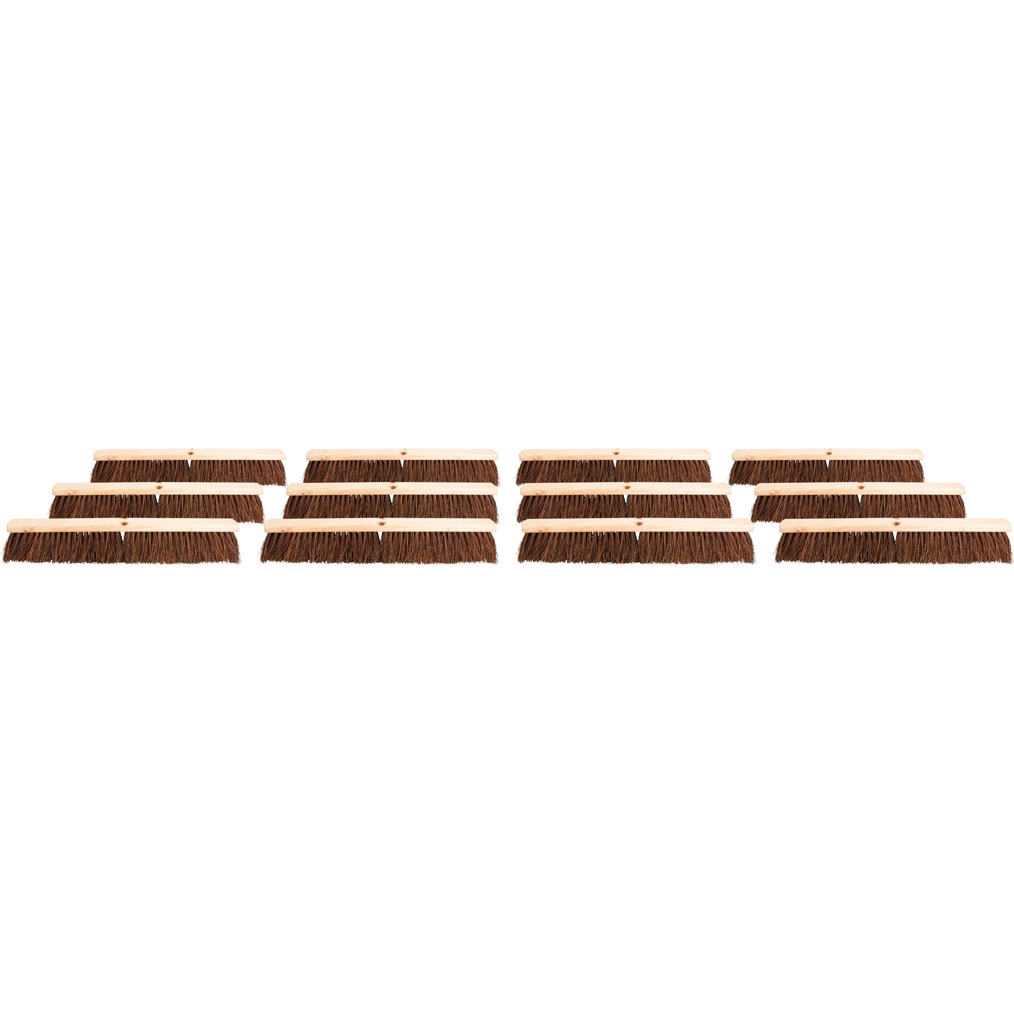 Genuine Joe 24" Push Broomhead - Palmyra Bristle - 24" Overall Length - 12 / Carton - 1