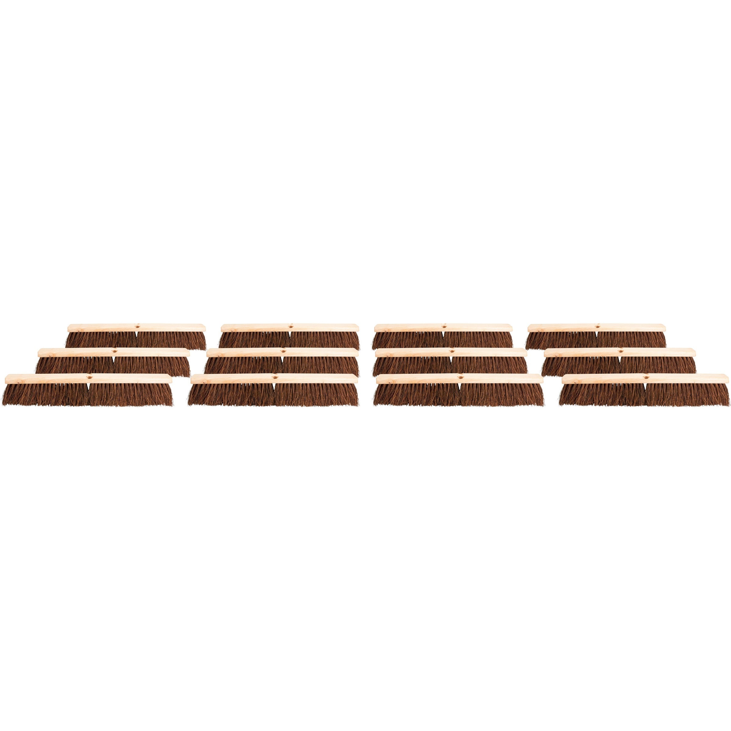 Genuine Joe 24" Push Broomhead - Palmyra Bristle - 24" Overall Length - 12 / Carton - 1