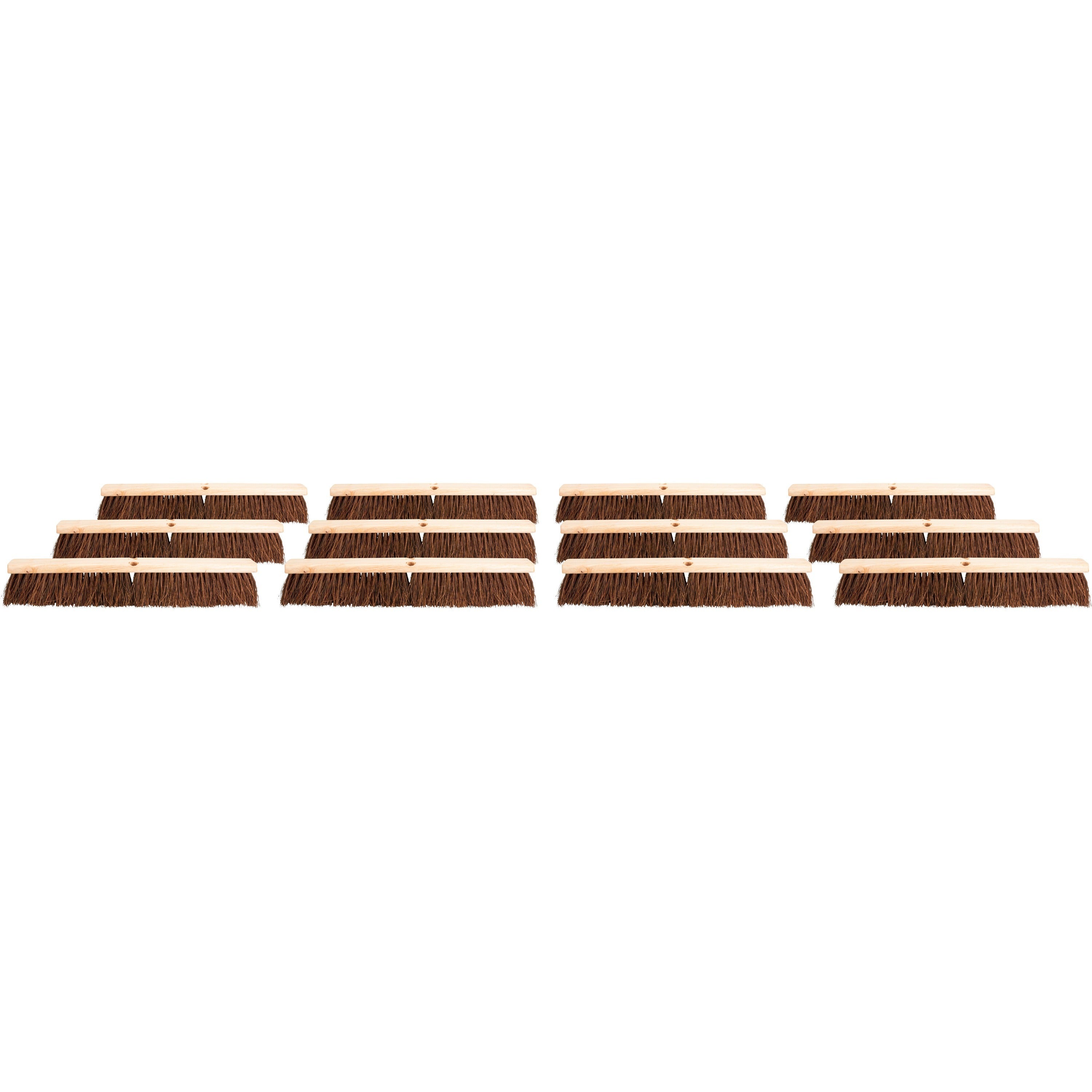 Genuine Joe 24" Push Broomhead - Palmyra Bristle - 24" Overall Length - 12 / Carton - 1