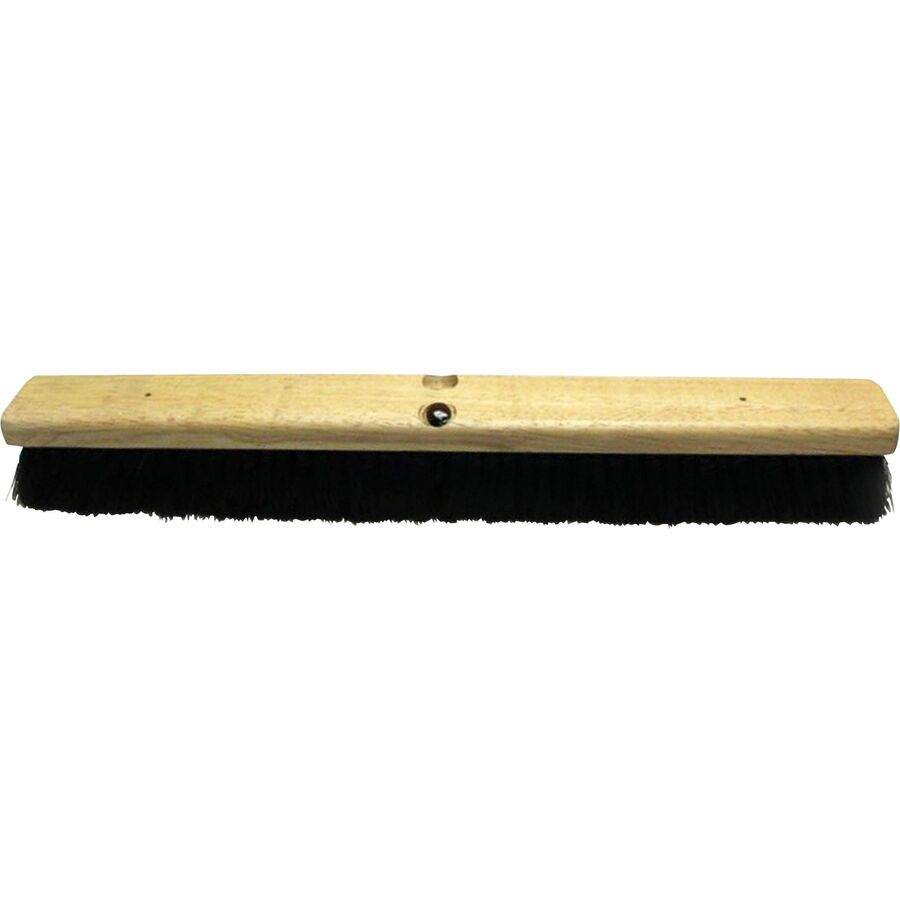 Genuine Joe Hardwood Block Broomhead - 2.75" Tampico Fiber Bristle - 24" Overall Length - 12 / Carton - 2