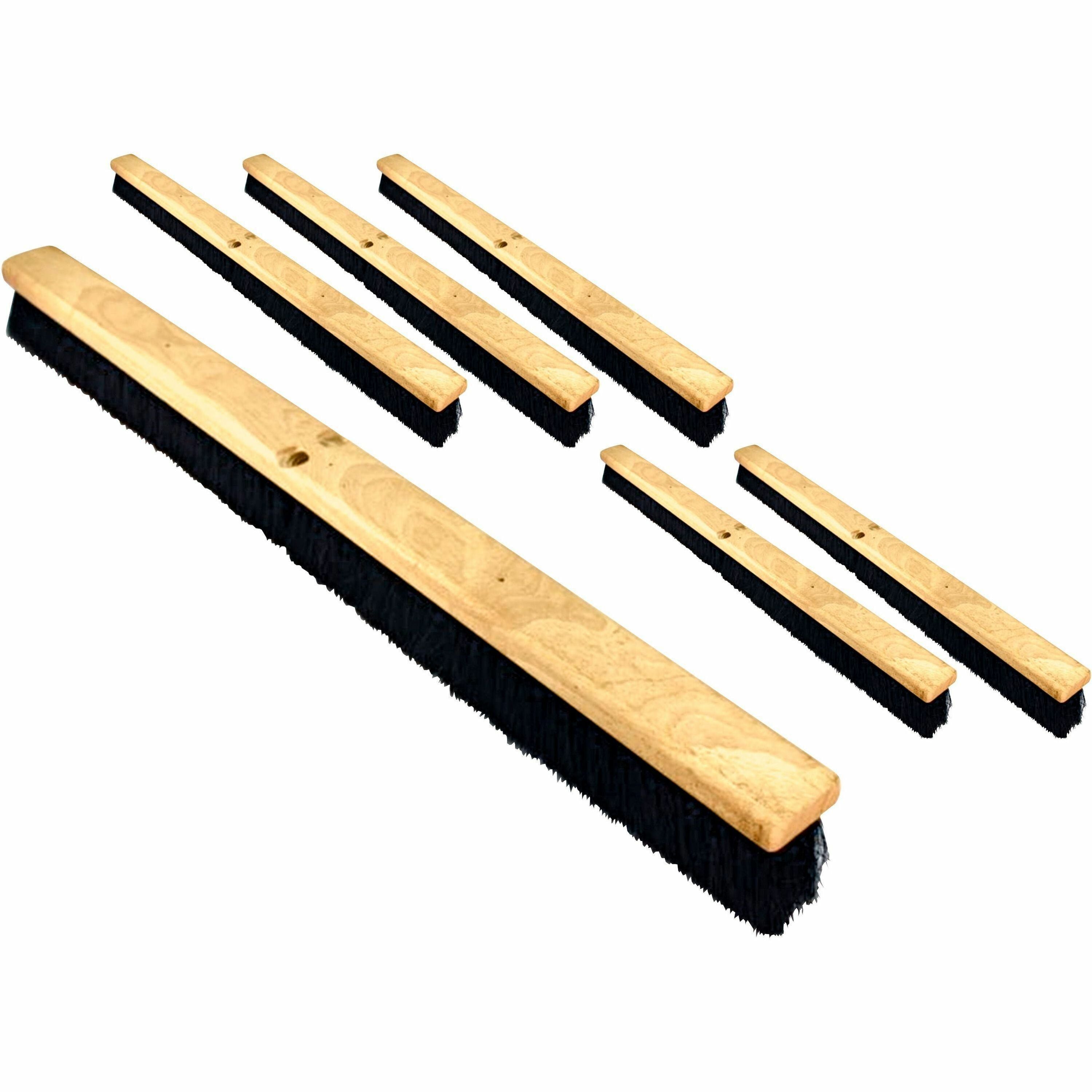 Genuine Joe Hardwood Block Broomhead - 2.75" Tampico Fiber Bristle - 36" Overall Length - 6 / Carton - 1