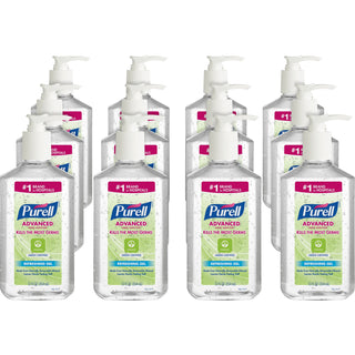 PURELL Hand Sanitizer Gel - Fragrance-free Scent - 12 fl oz (354.9 mL) - Pump Bottle Dispenser - Kill Germs - Clear - 12 / Carton