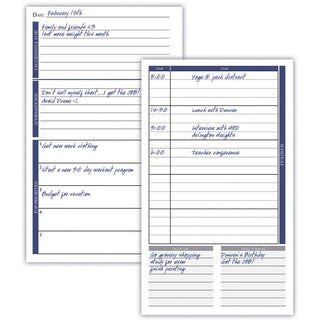 House of Doolittle Non-dated Productivity Planner - Monthly, Weekly - 12 Month - 1 Month, 1 Day, 1 Week Double Page Layout - Blue Sheet - Gray - Suede - Gray Cover - 9.3" Height x 6.3" Width - Embossed, Pocket, Daily Schedule, Task List, To-do List,