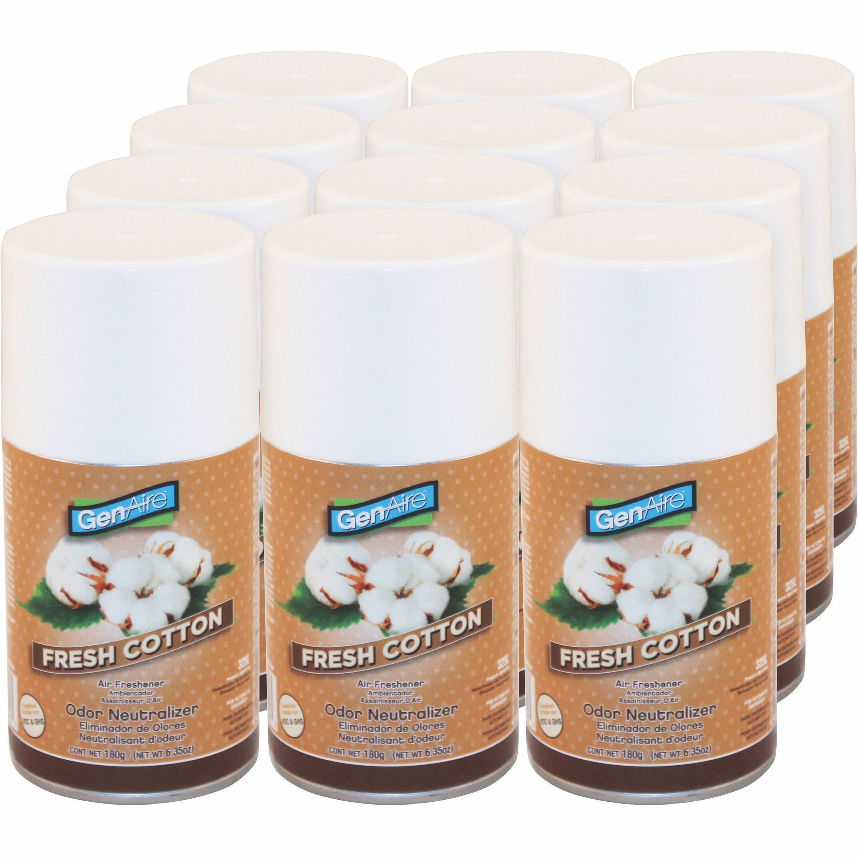 Impact Metered Air Freshener Spray - Aerosol - 6000 ft - 6.4 fl oz (0.2 quart) - Linen Fresh - 30 Day - 12 / Carton - Odor Neutralizer, Residue-free