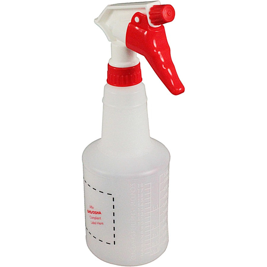 Spray Alert Spray Bottle - Leak Proof - 10.6" Height - 4.5" Width - 32 / Carton - White