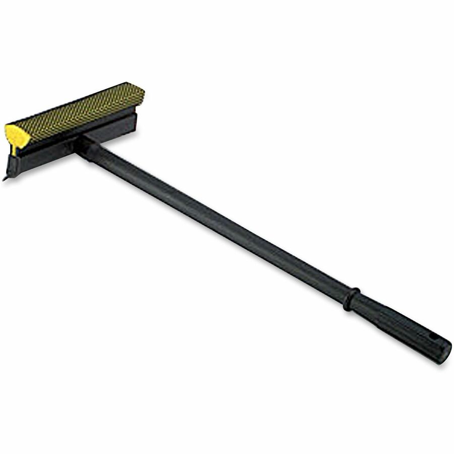 Impact Window Cleaning Sponge Squeegee - 8" Blade - 20" Polypropylene Handle - 21" Height x 0.6" Width x 2" Length - Black, Yellow - 24 / Carton