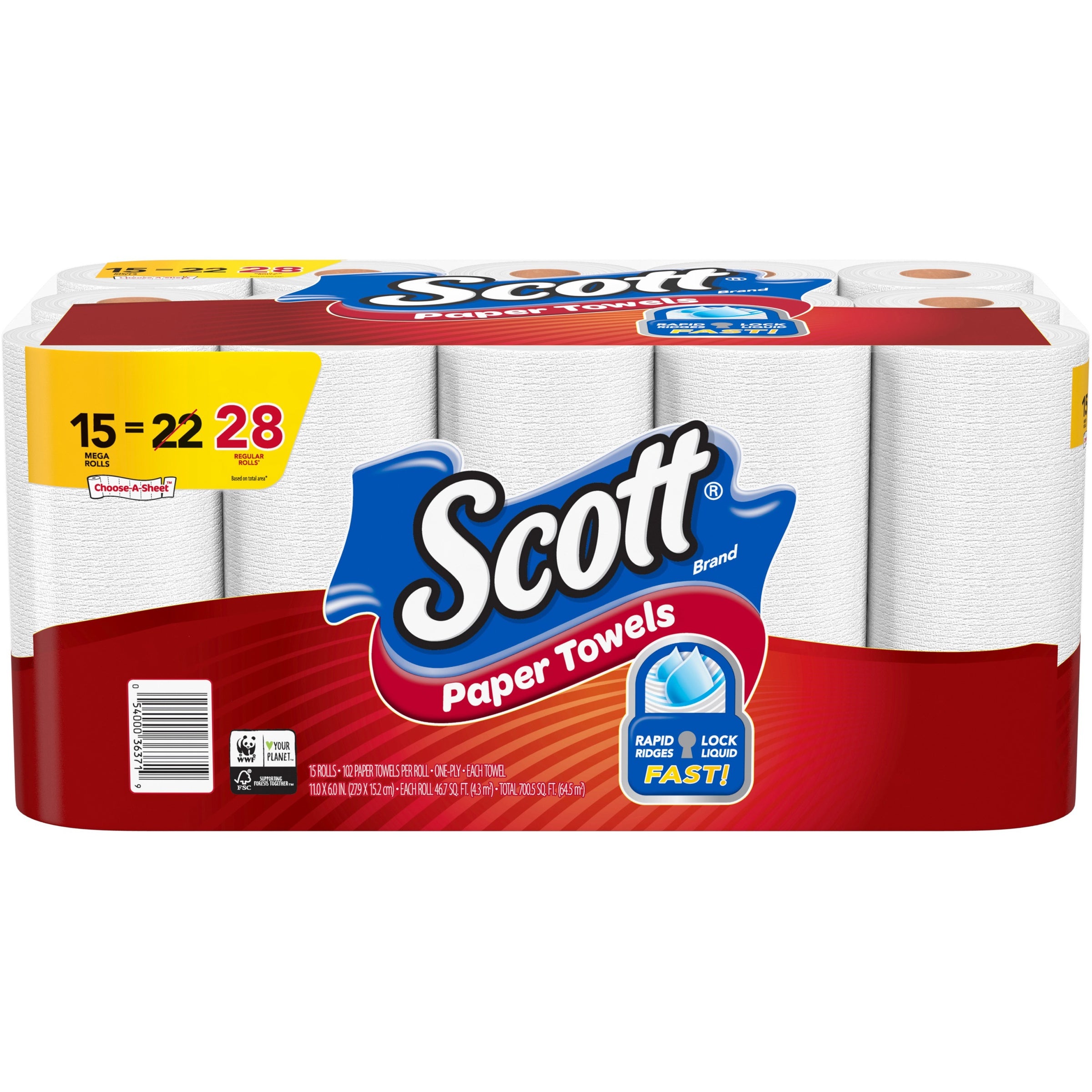 scott-choose-a-sheet-paper-towels-mega-rolls-1-ply-102-sheets-roll-white-perforated-absorbent-durable-for-home-office-school-15-rolls-per-pack-2-carton_kcc36371ct - 2