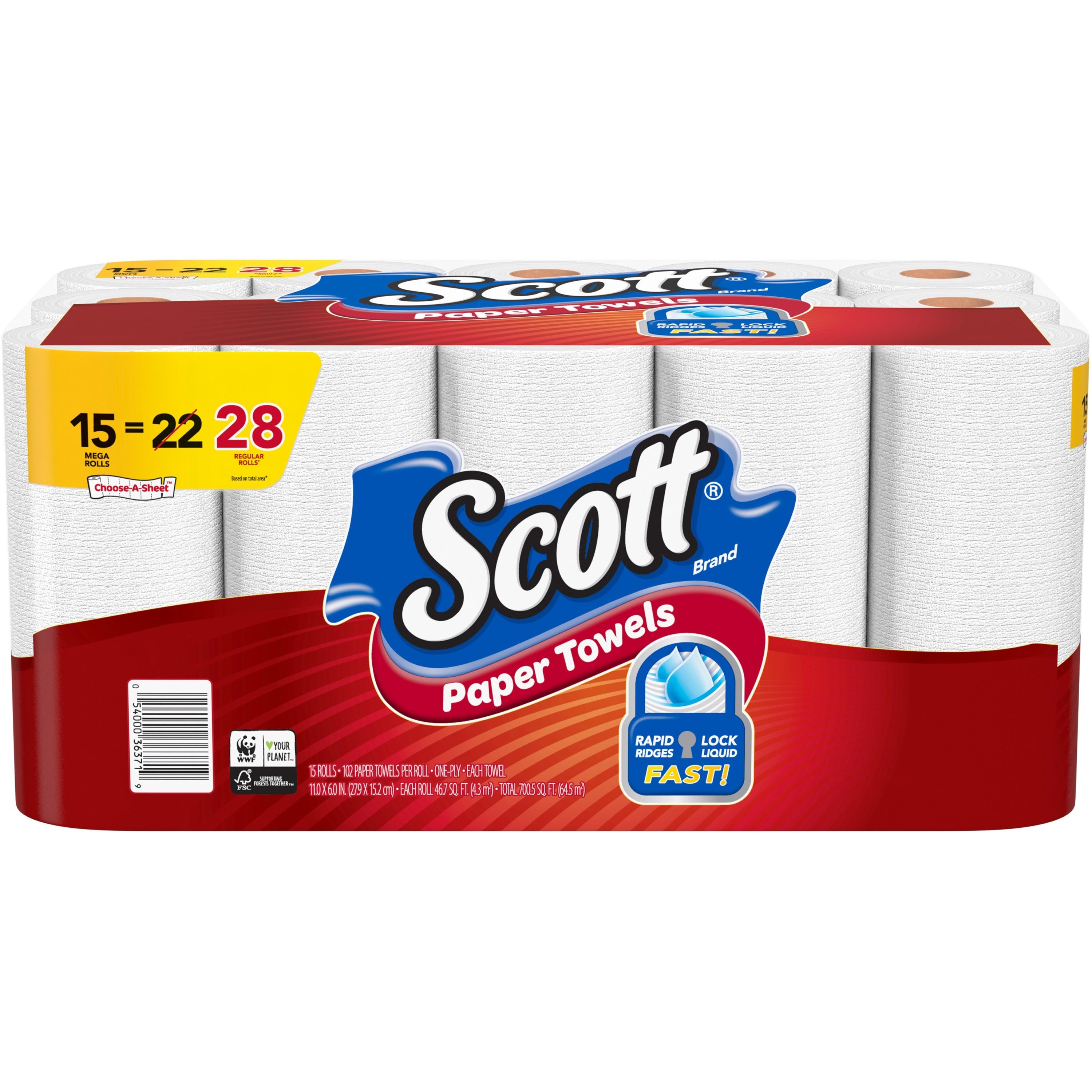 scott-choose-a-sheet-paper-towels-mega-rolls-1-ply-102-sheets-roll-white-perforated-absorbent-durable-for-home-office-school-15-rolls-per-pack-2-carton_kcc36371ct - 2