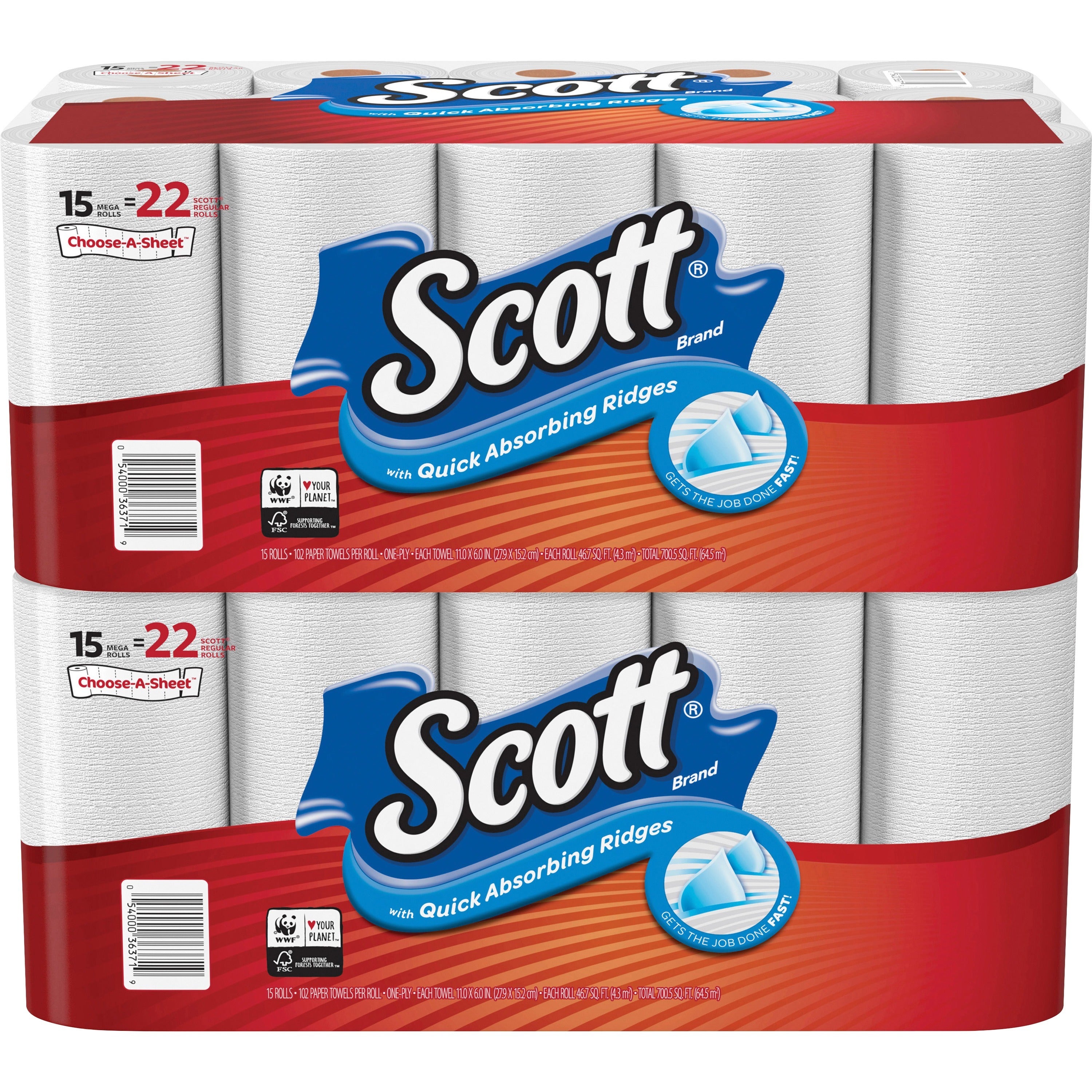 scott-choose-a-sheet-paper-towels-mega-rolls-1-ply-102-sheets-roll-white-perforated-absorbent-durable-for-home-office-school-15-rolls-per-pack-2-carton_kcc36371ct - 1